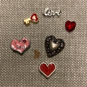 Valentine’s Day charms for floating lockets
